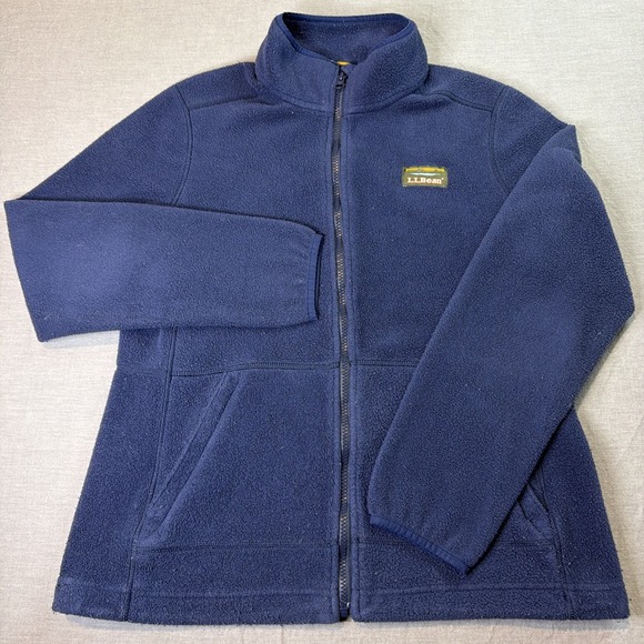L.L. Bean Jackets & Blazers - Women's L.L. Bean Mountain Long Sleeve Full Zip Fleece Jacket Navy Medium Hiking
